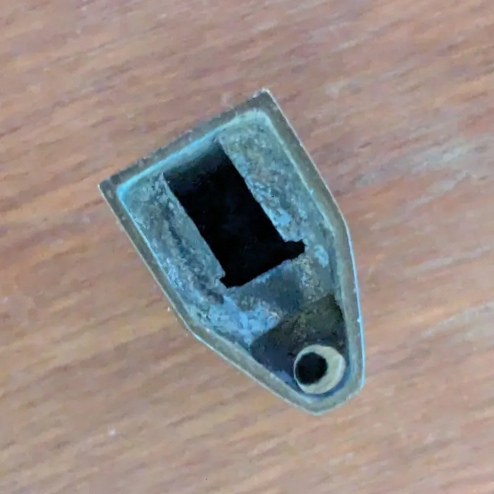 Vintage Etched Chinese Asian Brass Trunk Lock | Traditional Spring Padlock